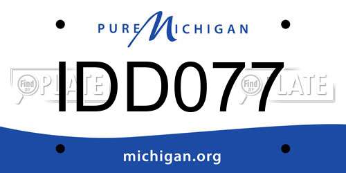 IDD077 Michigan License Plate