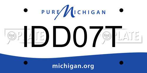 IDD07T Michigan License Plate