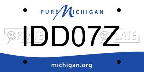 IDD07Z Michigan License Plate