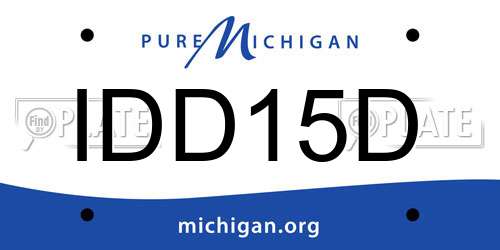 IDD15D Michigan License Plate