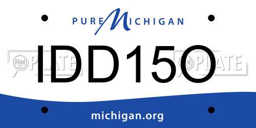 IDD15O Michigan License Plate