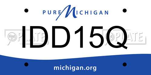 IDD15Q Michigan License Plate