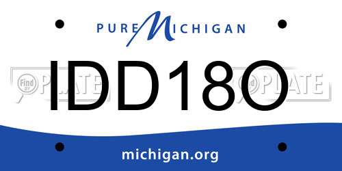 IDD18O Michigan License Plate