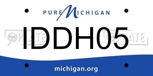 IDDH05 Michigan License Plate