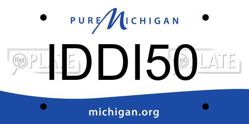 IDDI50 Michigan License Plate