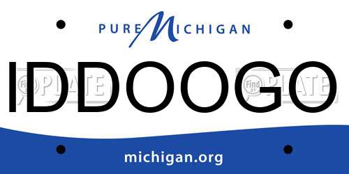 IDDOOGO Michigan License Plate