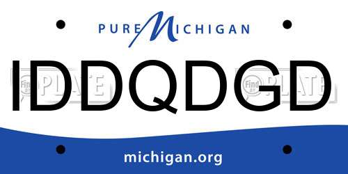 IDDQDGD Michigan License Plate