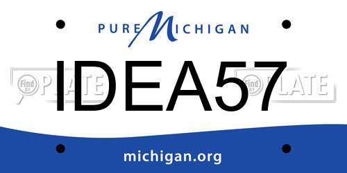 IDEA57 Michigan License Plate