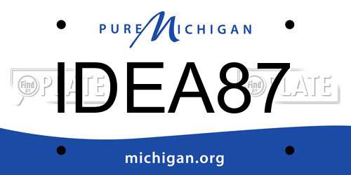 IDEA87 Michigan License Plate
