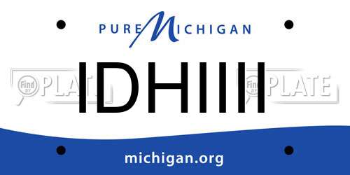 IDHIIII Michigan License Plate