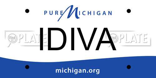IDIVA Michigan License Plate