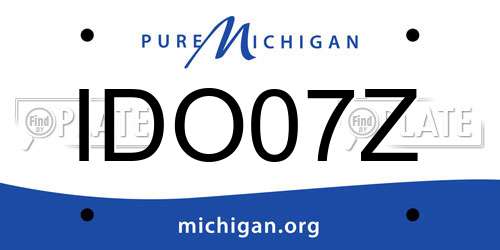 IDO07Z Michigan License Plate