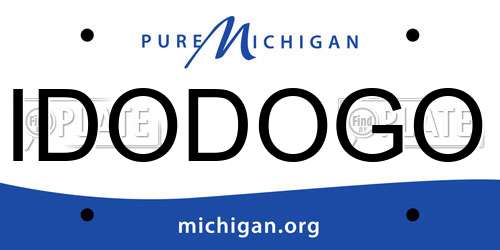 IDODOGO Michigan License Plate