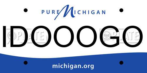 IDOOOGO Michigan License Plate