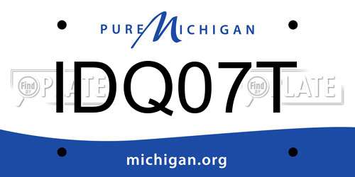 IDQ07T Michigan License Plate