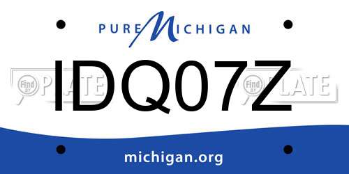 IDQ07Z Michigan License Plate