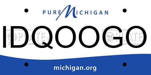 IDQOOGO Michigan License Plate