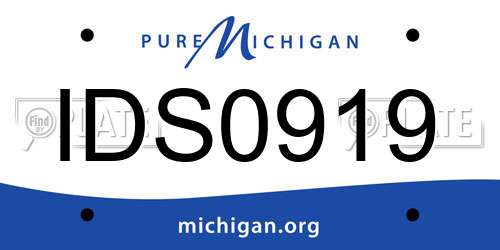 IDS0919 Michigan License Plate