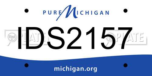 IDS2157 Michigan License Plate