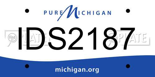 IDS2187 Michigan License Plate