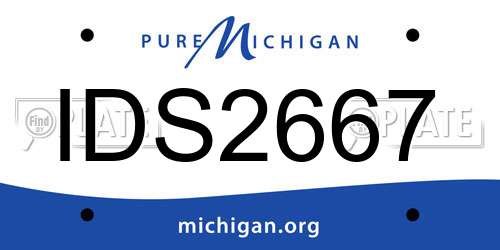 IDS2667 Michigan License Plate