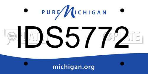 IDS5772 Michigan License Plate