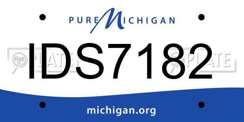 IDS7182 Michigan License Plate