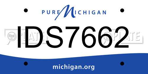 IDS7662 Michigan License Plate