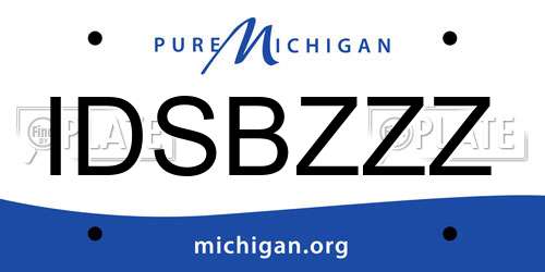 IDSBZZZ Michigan License Plate