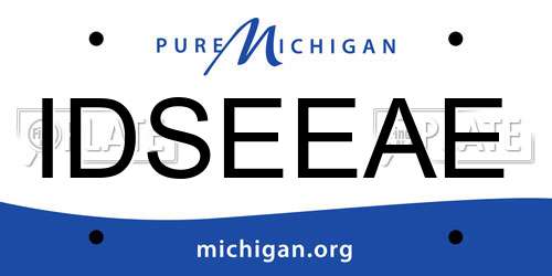 IDSEEAE Michigan License Plate