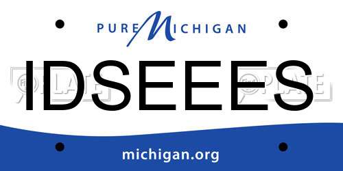 IDSEEES Michigan License Plate