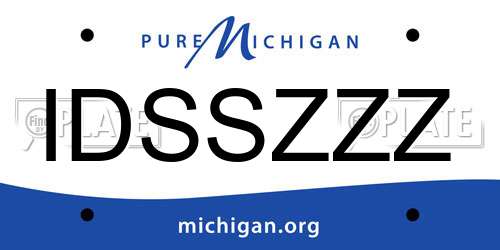 IDSSZZZ Michigan License Plate