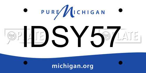 IDSY57 Michigan License Plate