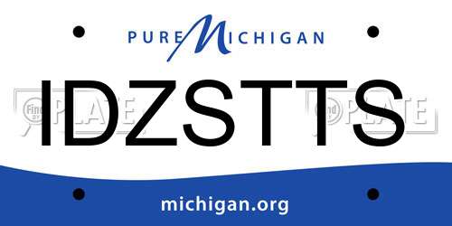 IDZSTTS Michigan License Plate