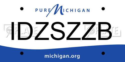 IDZSZZB Michigan License Plate
