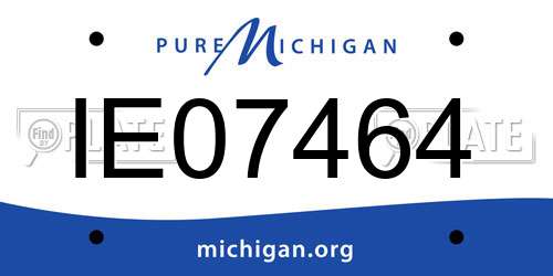 IE07464 Michigan License Plate