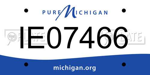 IE07466 Michigan License Plate