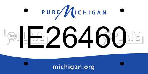 IE26460 Michigan License Plate