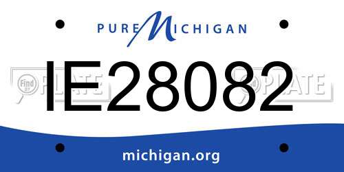 IE28082 Michigan License Plate