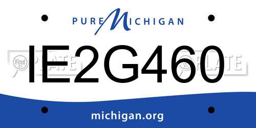 IE2G460 Michigan License Plate