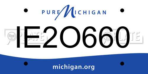 IE2O660 Michigan License Plate