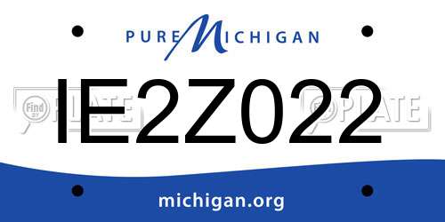 IE2Z022 Michigan License Plate