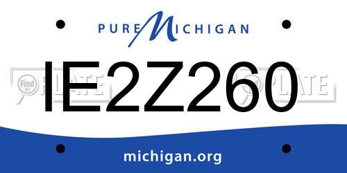 IE2Z260 Michigan License Plate