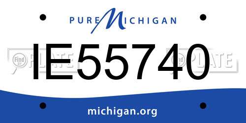 IE55740 Michigan License Plate