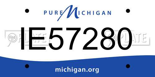IE57280 Michigan License Plate