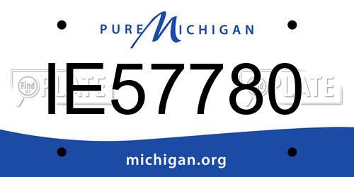 IE57780 Michigan License Plate