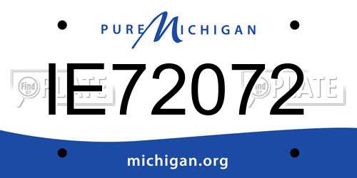 IE72072 Michigan License Plate