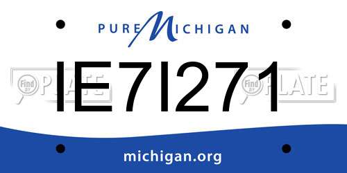 IE7I271 Michigan License Plate