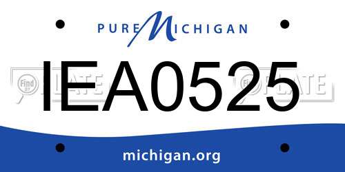IEA0525 Michigan License Plate