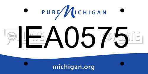 IEA0575 Michigan License Plate